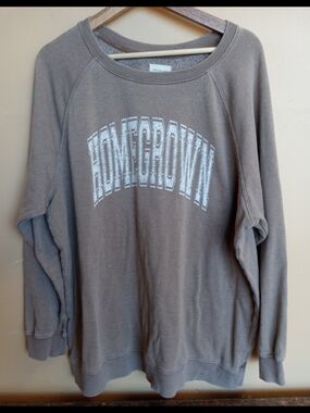 Thread & Supply Gray "HOMEGROWN" Crewneck Sweatshirt
